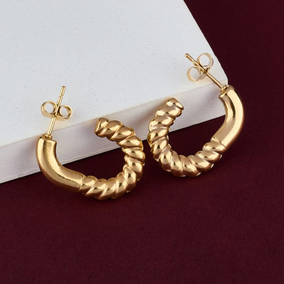 As Pretty As Gold Hoop Earrings