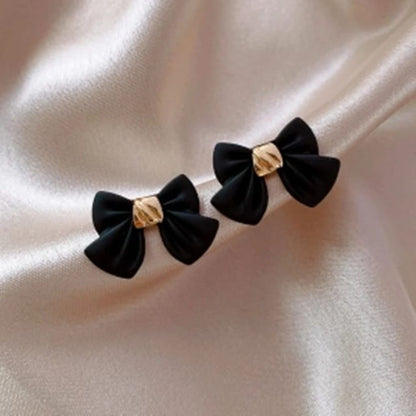 Black Jack Bow Earrings