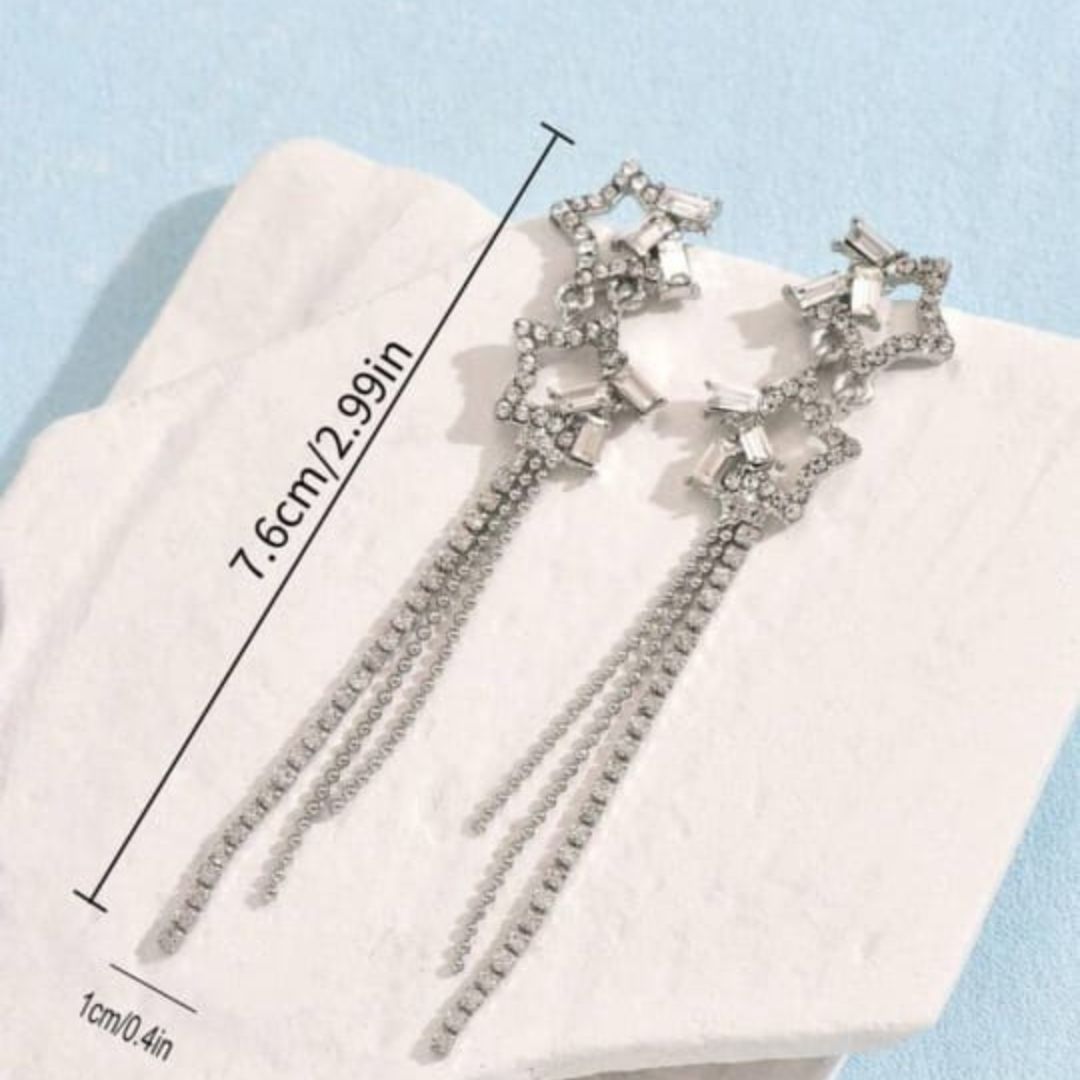 Aim For The Star Chain Earrings