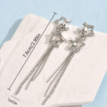 Aim For The Star Chain Earrings