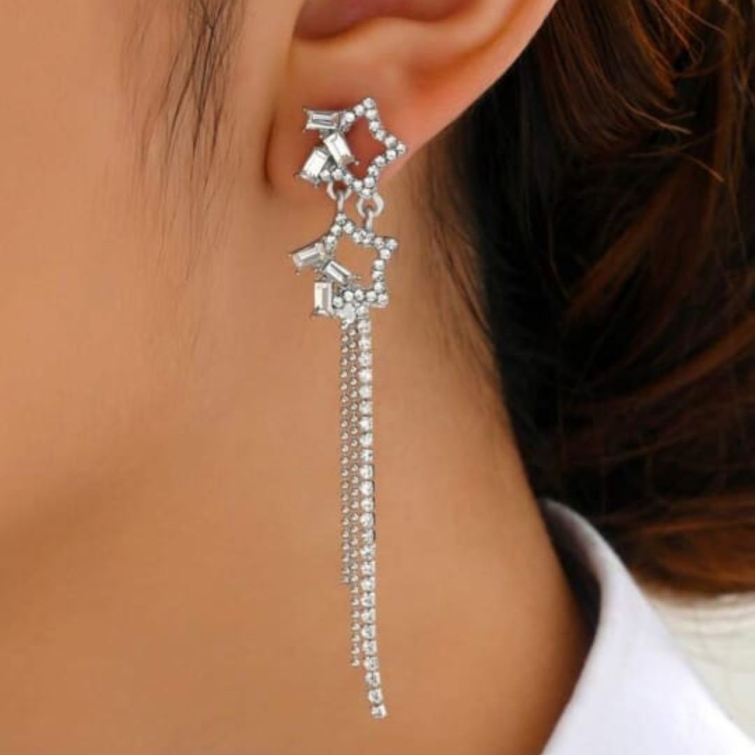 Aim For The Star Chain Earrings