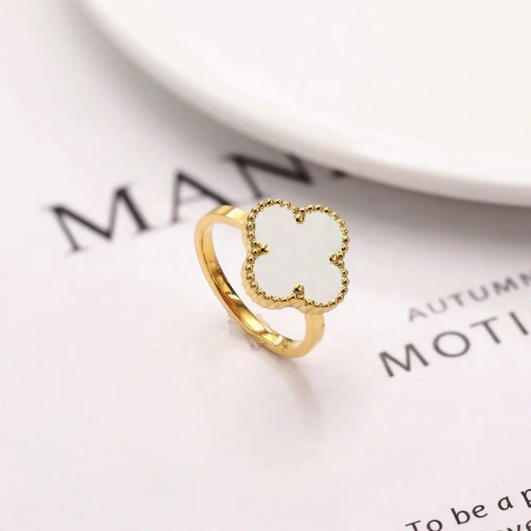 Lustrous White Gold Ring