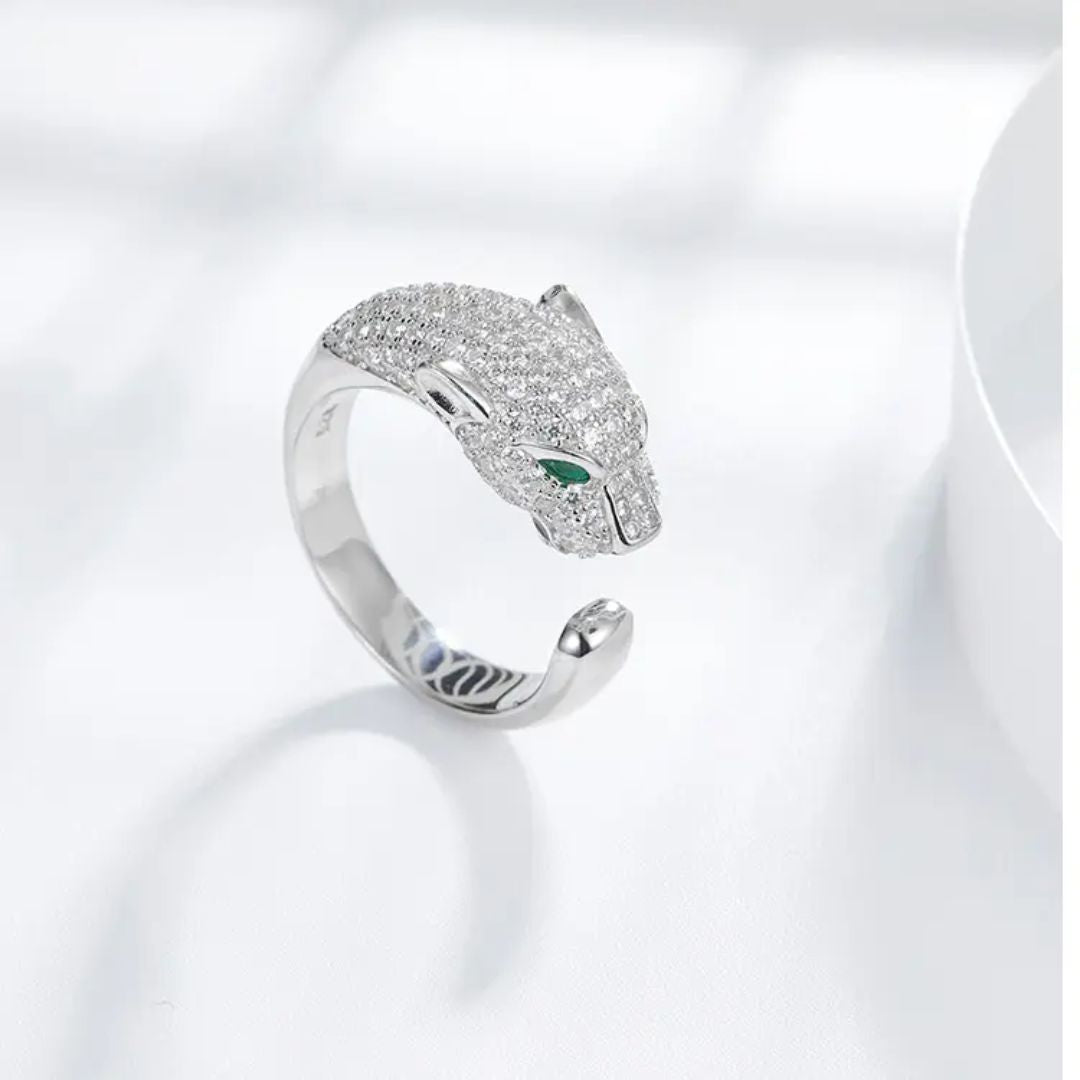 Silver Panther  Ring