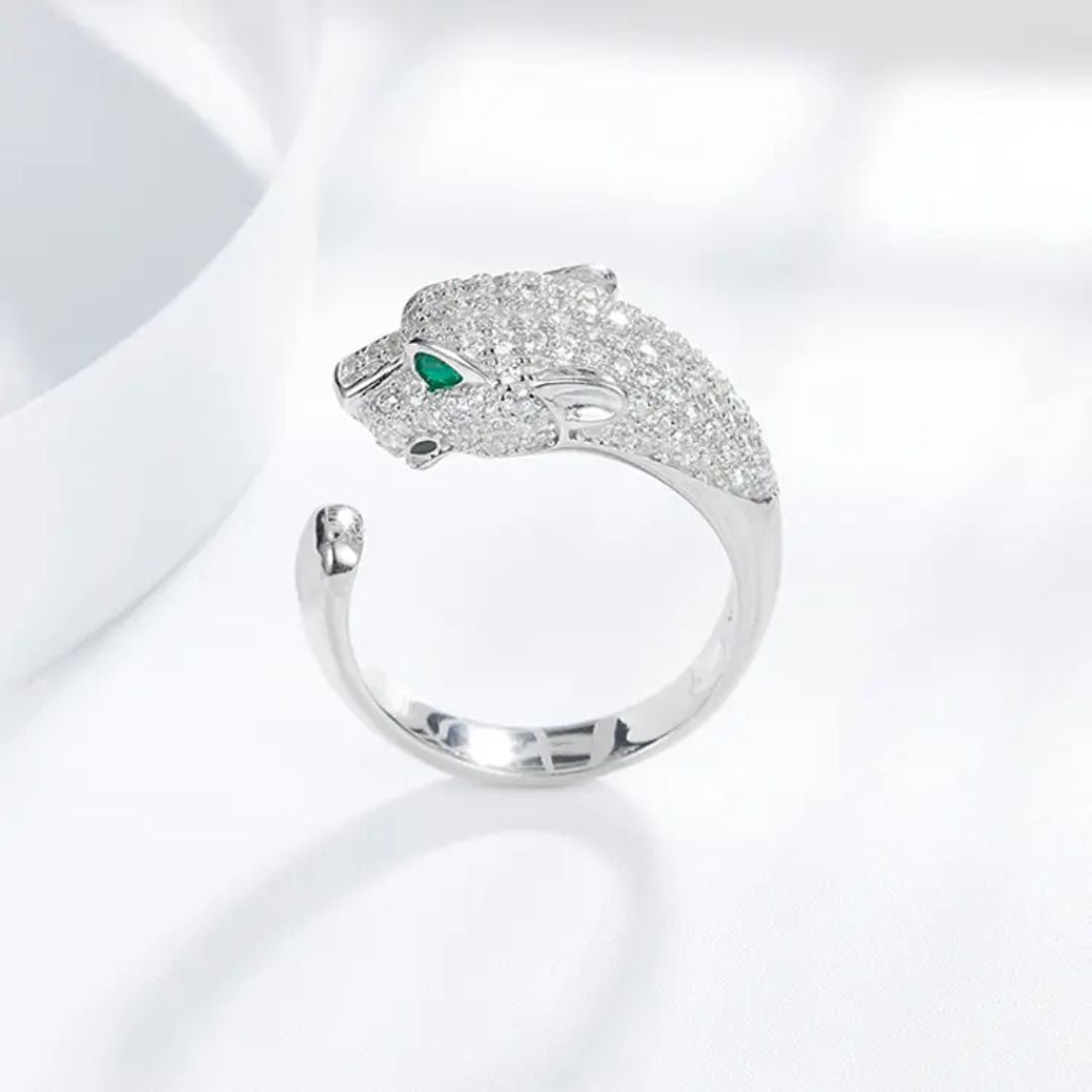 Silver Panther  Ring