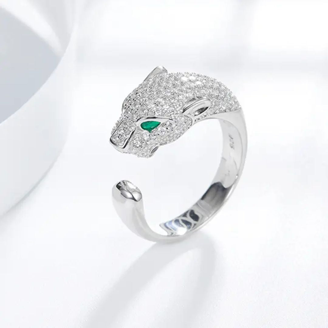 Silver Panther  Ring