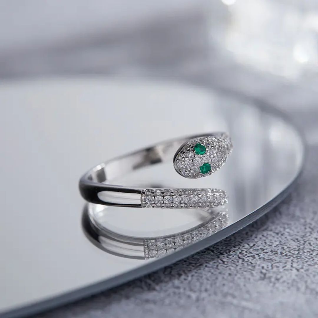 Silver Eclipse Stone Ring