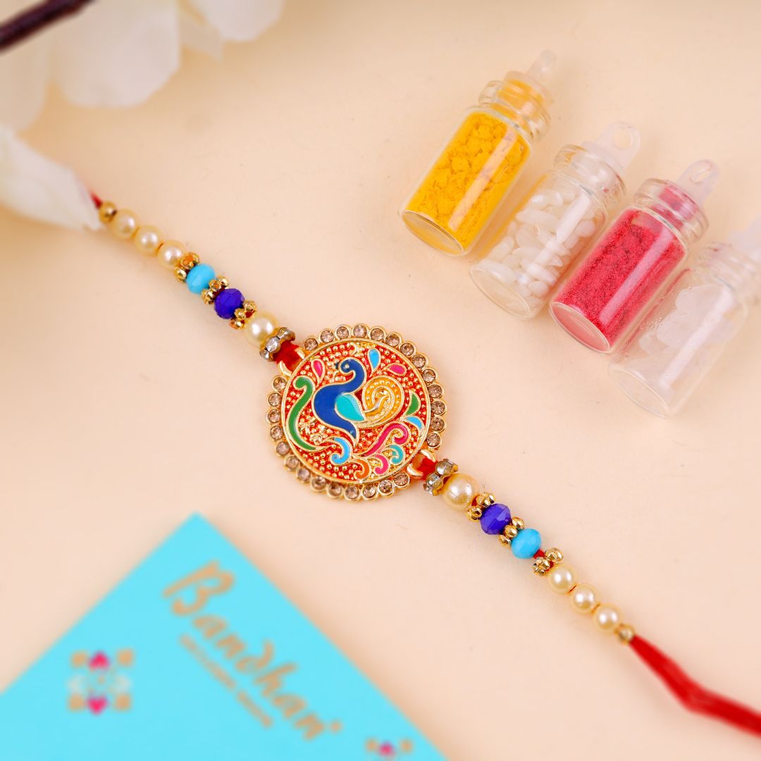 Peacock Vibrant Rakhi