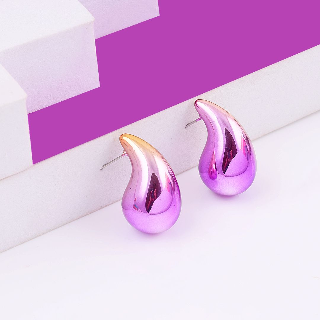 Tear Drop Luxe Stud Earrings