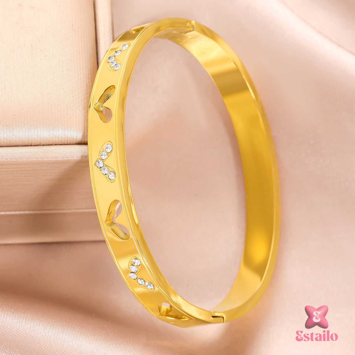 Crystalline Love Cuff Bracelet