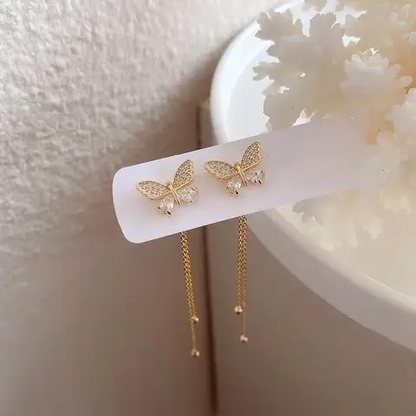 Social Butterfly Chain Earrings