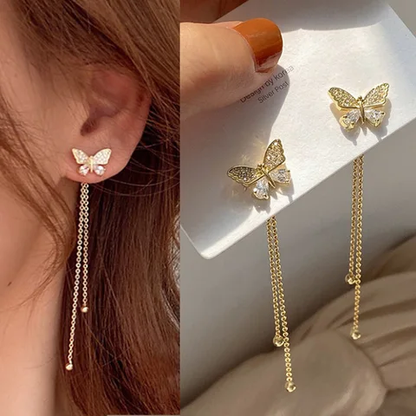 Social Butterfly Chain Earrings