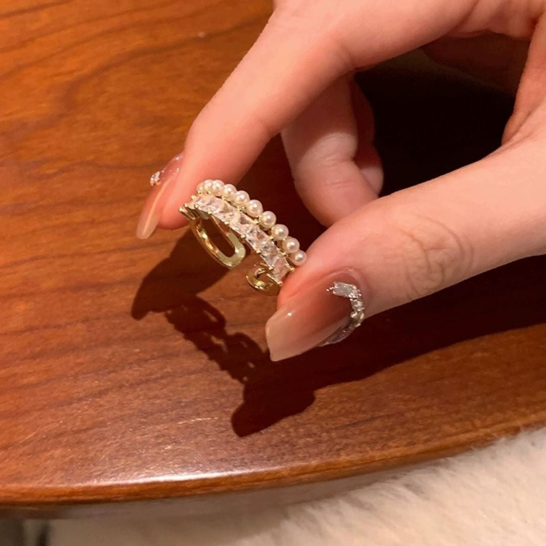 Pearl  Zirconia Ring