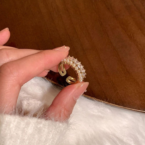 Pearl  Zirconia Ring