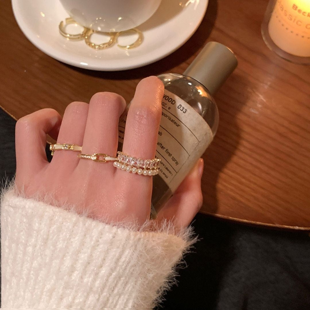 Pearl  Zirconia Ring