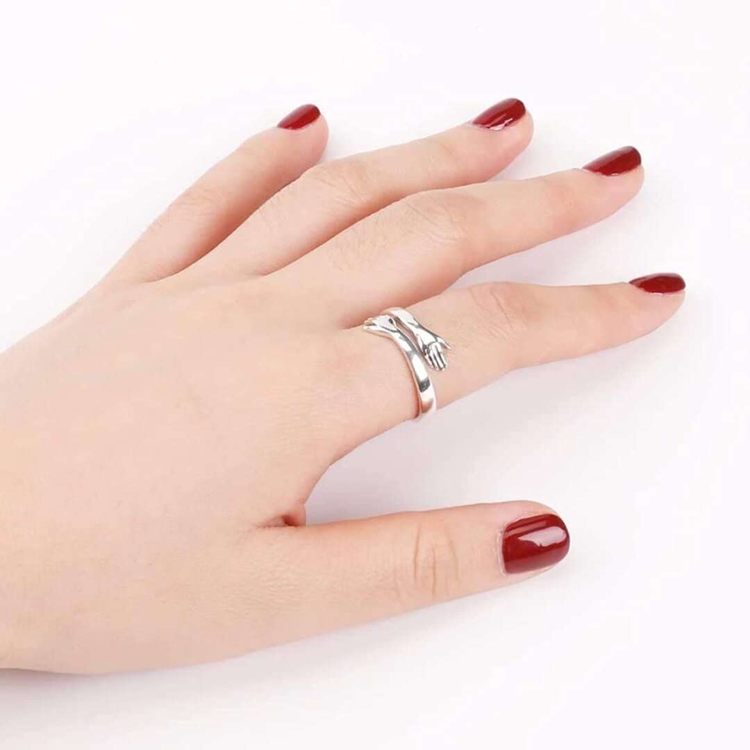 Hug Me, Please Silver Plated Ring