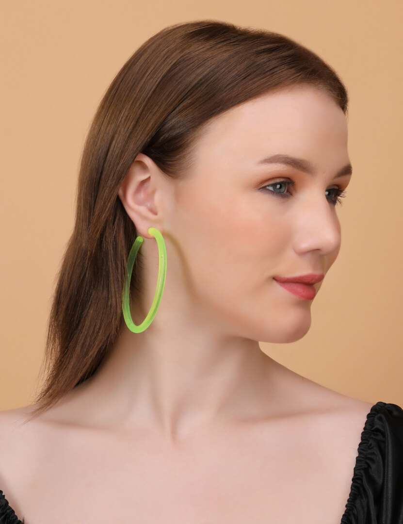Dazzling Neon Hoop Earrings
