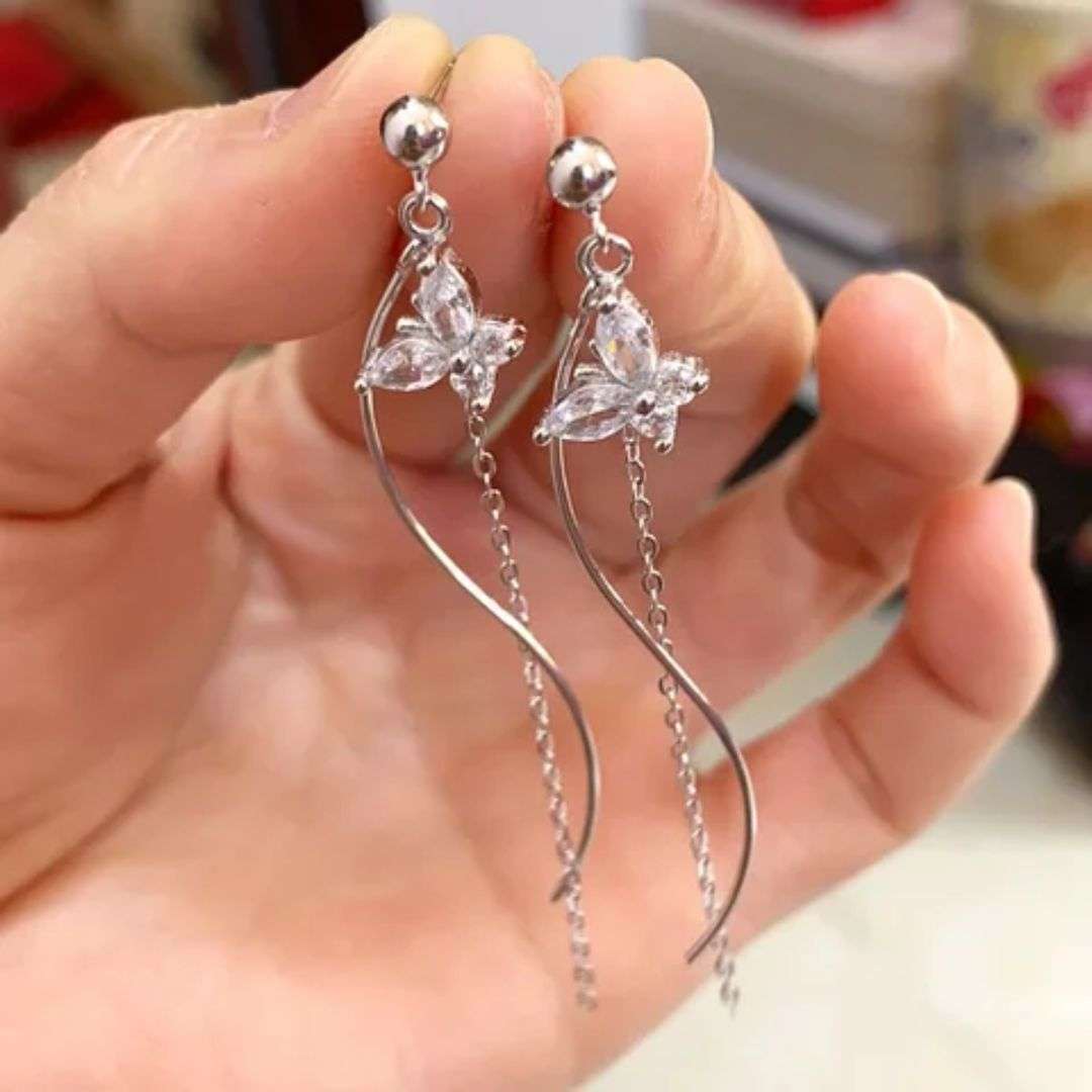 Social Butterfly Chain Earrings