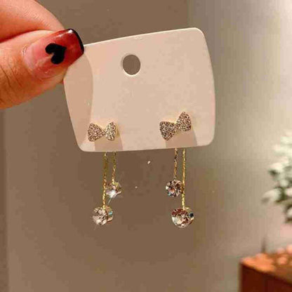 Take A Bow Long Chain Earrings