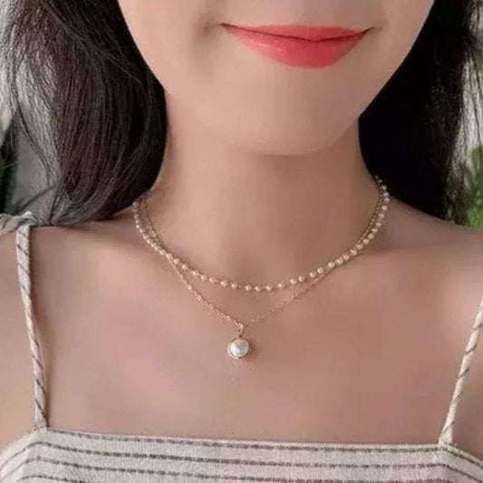 Perky Pearl Layered Necklace