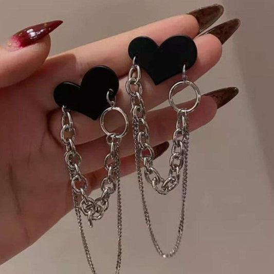 Rule The Heart Long Chain Earrings