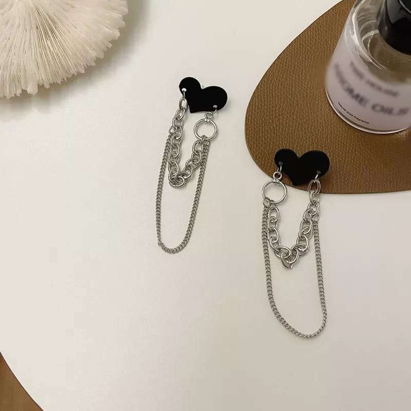 Rule The Heart Long Chain Earrings